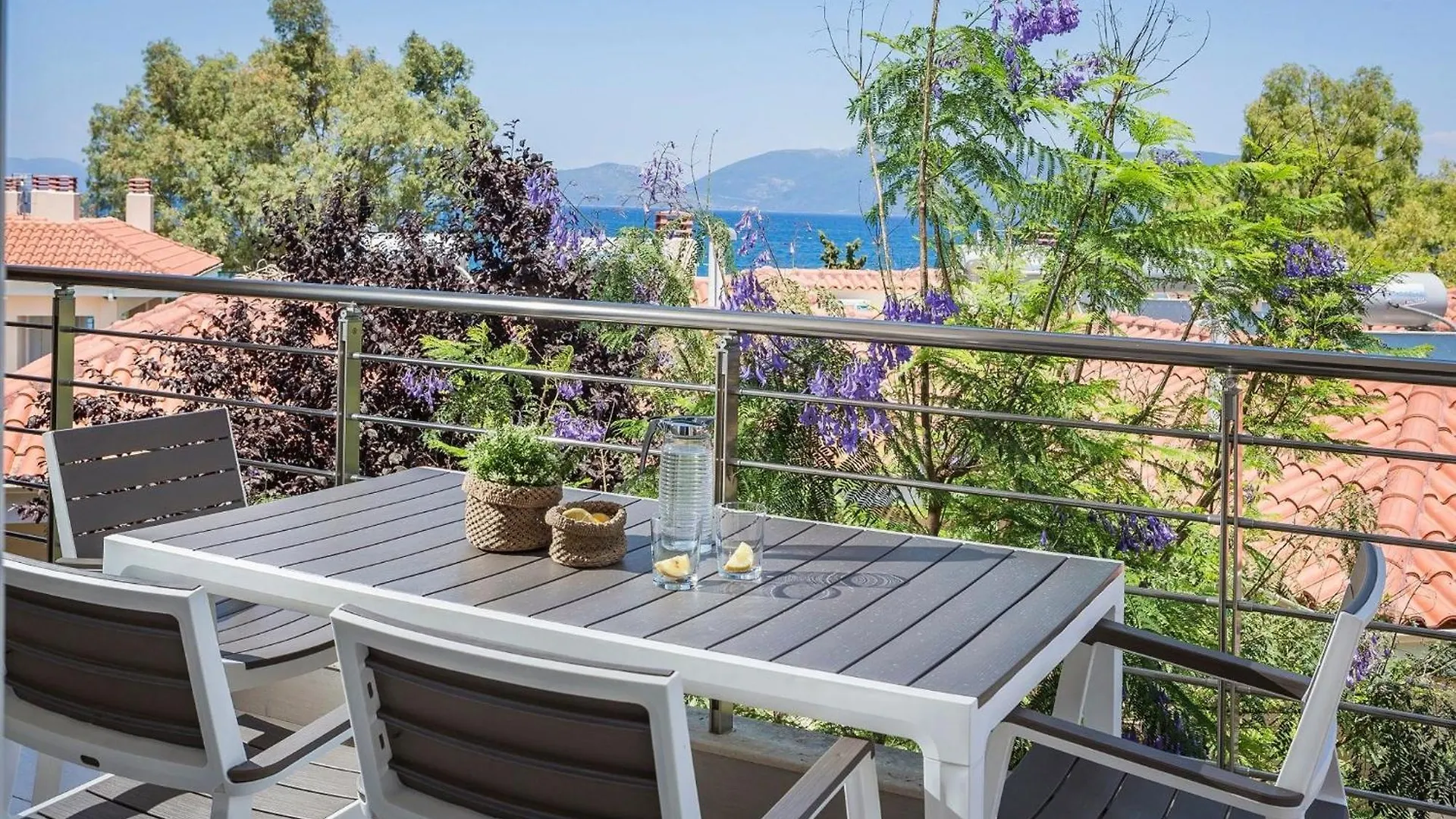 ヴィラ Deluxe Kefalonia Apartment Apartment Tangerine 1 Bedroom Pool Sea View Karavomilos カラヴォミロス